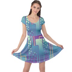 Non Seamless Pattern Background Cap Sleeve Dress by Pakrebo