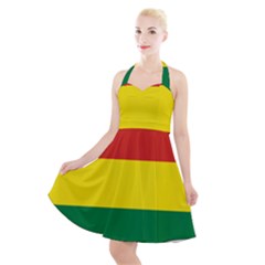 Bolivia Flag Halter Party Swing Dress  by FlagGallery