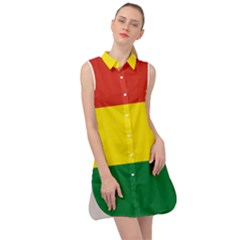 Bolivia Flag Sleeveless Shirt Dress by FlagGallery