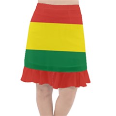 Bolivia Flag Fishtail Chiffon Skirt by FlagGallery