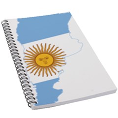 Flag Map Of Argentina & Islas Malvinas 5 5  X 8 5  Notebook by abbeyz71