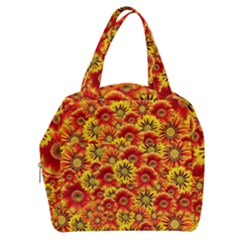 Brilliant Orange And Yellow Daisies Boxy Hand Bag by retrotoomoderndesigns