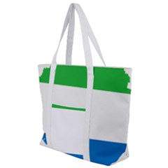 Sierra Leone Flag Map Geography Zip Up Canvas Bag by Sapixe