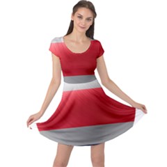 Costa Rica Flag Country Symbol Cap Sleeve Dress by Sapixe