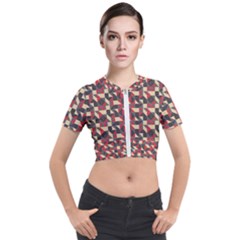 Pattern Textiles Short Sleeve Cropped Jacket by HermanTelo