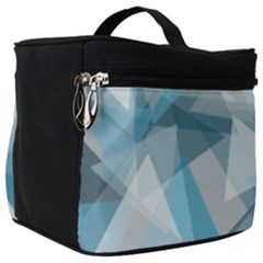 Triangle Blue Pattern Make Up Travel Bag (big) by HermanTelo