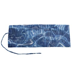 Abstract Blue Diving Fresh Roll Up Canvas Pencil Holder (s) by HermanTelo