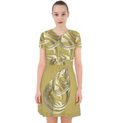 Fractal Abstract Artwork Adorable In Chiffon Dress by HermanTelo