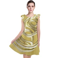 Fractal Abstract Artwork Tie Up Tunic Dress by HermanTelo