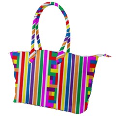 Rainbow Geometric Spectrum Canvas Shoulder Bag by Mariart