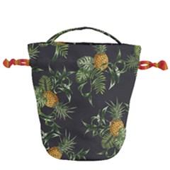 Pineapples Pattern Drawstring Bucket Bag by Sobalvarro