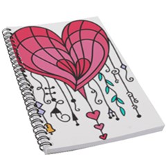 Heart Dangle Design 5 5  X 8 5  Notebook by evolutiondesignuk