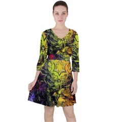 Background Star Abstract Colorful Ruffle Dress by HermanTelo