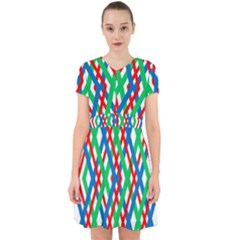 Geometric Line Rainbow Adorable In Chiffon Dress by HermanTelo