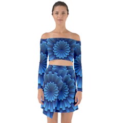 Mandala Background Texture Off Shoulder Top With Skirt Set by HermanTelo