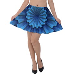 Mandala Background Texture Velvet Skater Skirt by HermanTelo