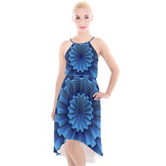 Mandala Background Texture High-low Halter Chiffon Dress  by HermanTelo