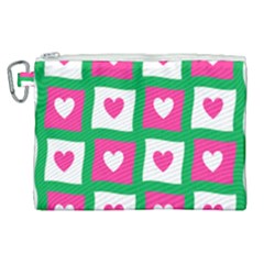 Pink Love Valentine Canvas Cosmetic Bag (xl) by Mariart