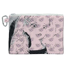 Wide Eyed Girl Pink Canvas Cosmetic Bag (xl) by snowwhitegirl
