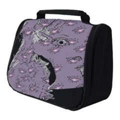 Wide Eyed Girl Grey Lilac Full Print Travel Pouch (small) by snowwhitegirl