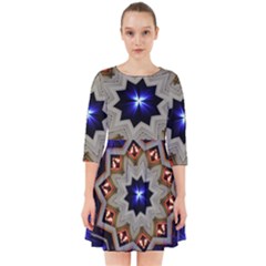 Background Mandala Star Smock Dress by Mariart
