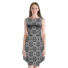 Fabric Geometric Shape Sleeveless Chiffon Dress   by HermanTelo