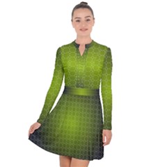 Hexagon Background Plaid Long Sleeve Panel Dress by Mariart