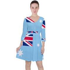 Proposed Flag Of The Australian Antarctic Territory Ruffle Dress by abbeyz71