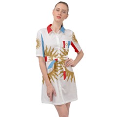 Flag Of Argentine Cordoba Province Belted Shirt Dress by abbeyz71