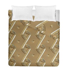 Gold Background 3d Duvet Cover Double Side (full/ Double Size) by Mariart