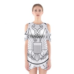 Seal Of Library Of Congress Shoulder Cutout One Piece Dress by abbeyz71