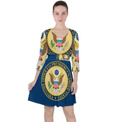 Flag Of The Executive Office Of The President Of The United States Ruffle Dress by abbeyz71