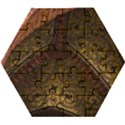 Vault Mosaic Gold Ornament Golden Wooden Puzzle Hexagon View1
