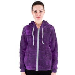 Purple Grunge Women s Zipper Hoodie by retrotoomoderndesigns