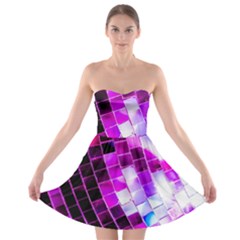 Purple Disco Ball Strapless Bra Top Dress by essentialimage