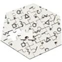 Memphis Pattern Wooden Puzzle Hexagon View3