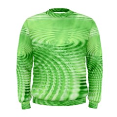Wave Concentric Circle Green Men s Sweatshirt by HermanTelo