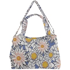 Flowers Pattern Lotus Lily Double Compartment Shoulder Bag by HermanTelo