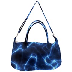 Lightning Electricity Pattern Blue Removal Strap Handbag by Mariart