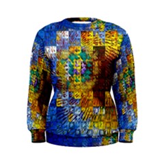 Sunflower Kaleidoscope Pattern Women s Sweatshirt by Simbadda