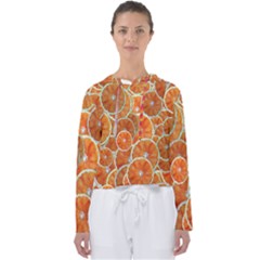 Oranges Background Texture Pattern Women s Slouchy Sweat by Simbadda