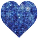 Blurred Star Snow Christmas Spark Wooden Puzzle Heart View1