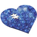 Blurred Star Snow Christmas Spark Wooden Puzzle Heart View3