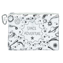 Space Elements Canvas Cosmetic Bag (xl) by Vaneshart