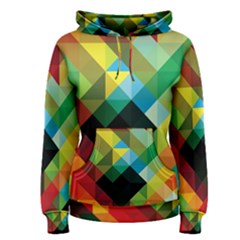 Pattern Colorful Geometry Abstract Wallpaper Women s Pullover Hoodie by Vaneshart