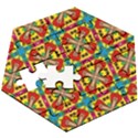 Seamless Wooden Puzzle Hexagon View3