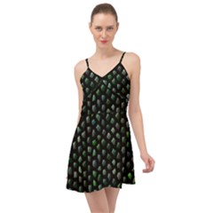 Abstract Green Design Scales Summer Time Chiffon Dress by Wegoenart