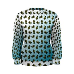 Blue Gradient Flower Women s Sweatshirt by snowwhitegirl