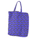 Retro Girl Daisy Chain Pattern Blue Giant Grocery Tote View2