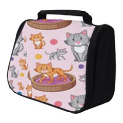 Cat Seamless Pattern Full Print Travel Pouch (small) by Vaneshart